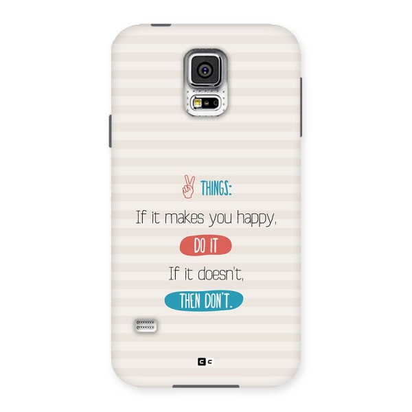 Think Then Back Case for Galaxy S5