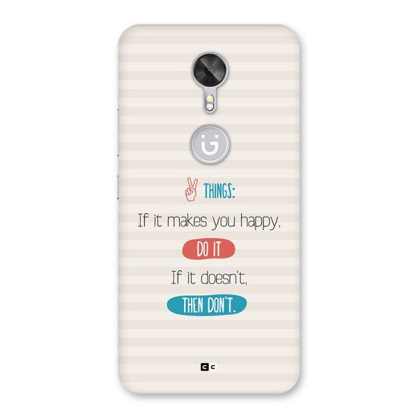Think Then Back Case for Gionee A1