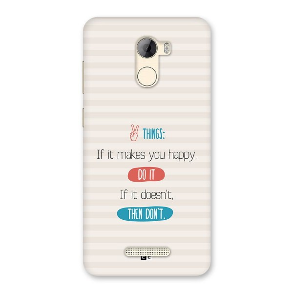 Think Then Back Case for Gionee A1 LIte