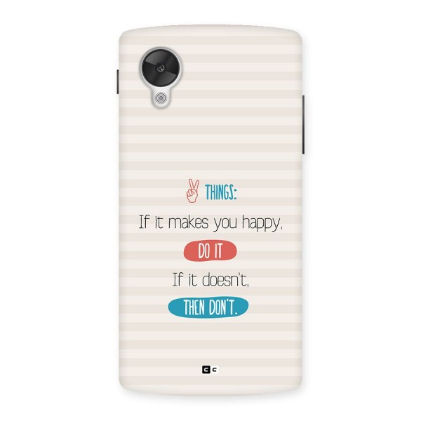 Think Then Back Case for Google Nexus 5