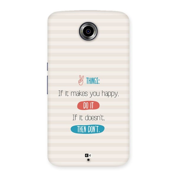 Think Then Back Case for Google Nexus 6