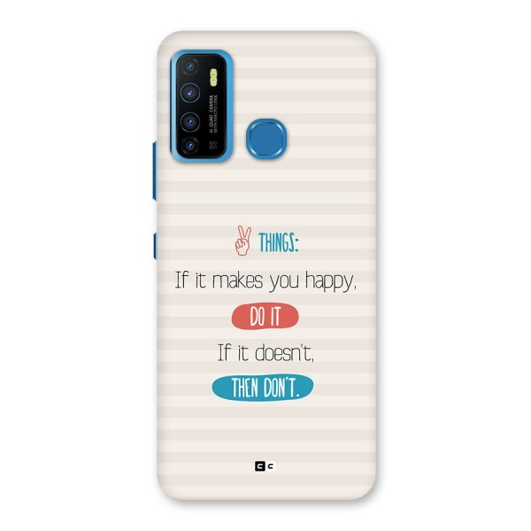 Think Then Back Case for Infinix Hot 9
