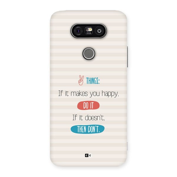 Think Then Back Case for LG G5