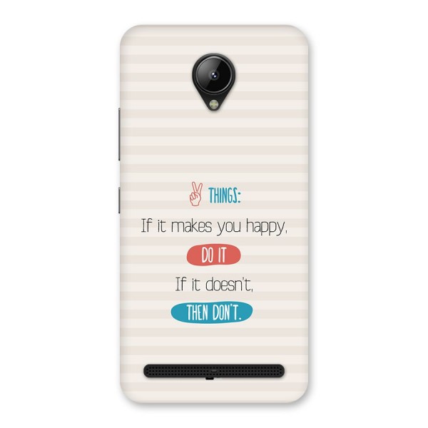 Think Then Back Case for Lenovo C2