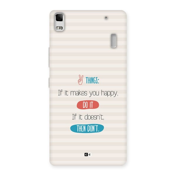Think Then Back Case for Lenovo K3 Note