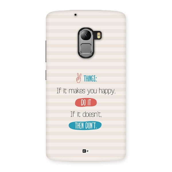 Think Then Back Case for Lenovo K4 Note