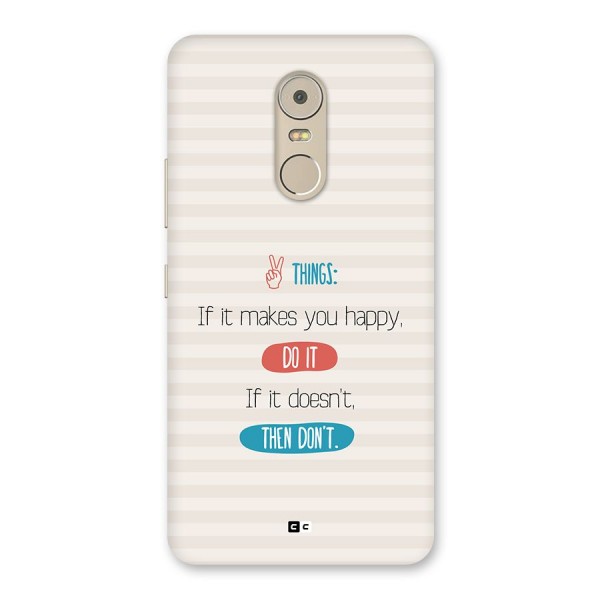 Think Then Back Case for Lenovo K6 Note
