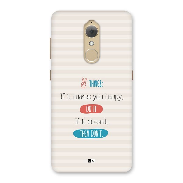 Think Then Back Case for Lenovo K8