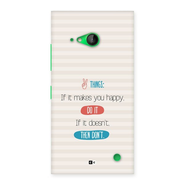 Think Then Back Case for Lumia 730