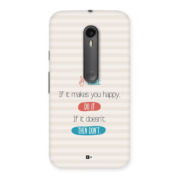 Think Then Back Case for Moto G3