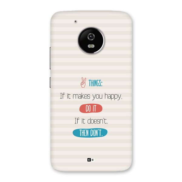 Think Then Back Case for Moto G5