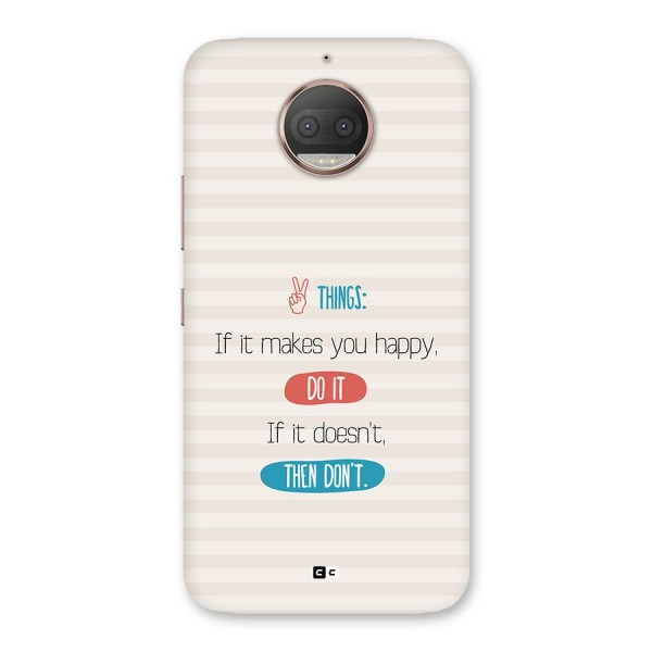 Think Then Back Case for Moto G5s Plus