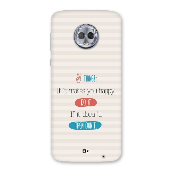 Think Then Back Case for Moto G6 Plus