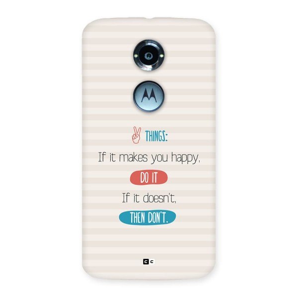 Think Then Back Case for Moto X2