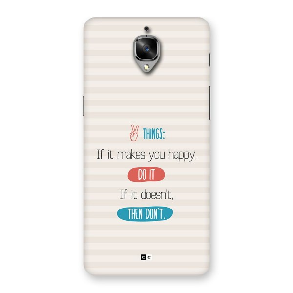 Think Then Back Case for OnePlus 3T