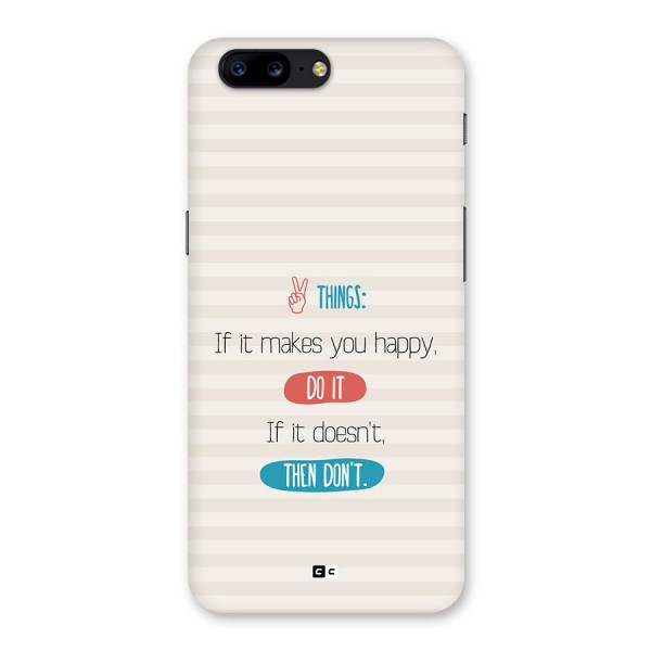 Think Then Back Case for OnePlus 5