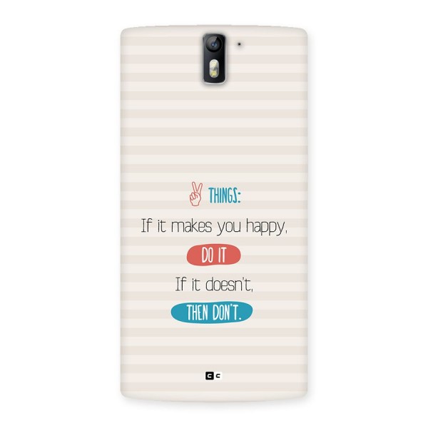 Think Then Back Case for OnePlus One
