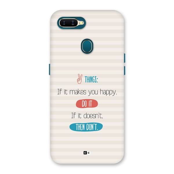 Think Then Back Case for Oppo A12s