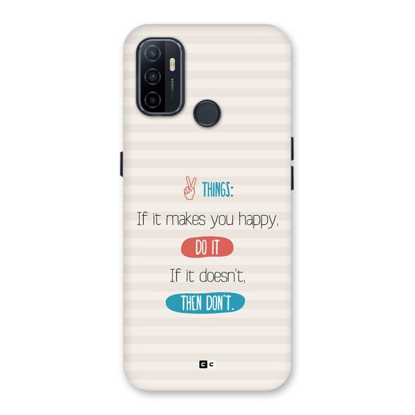Think Then Back Case for Oppo A33 (2020)