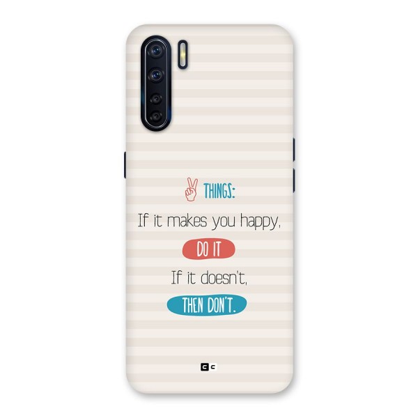Think Then Back Case for Oppo F15