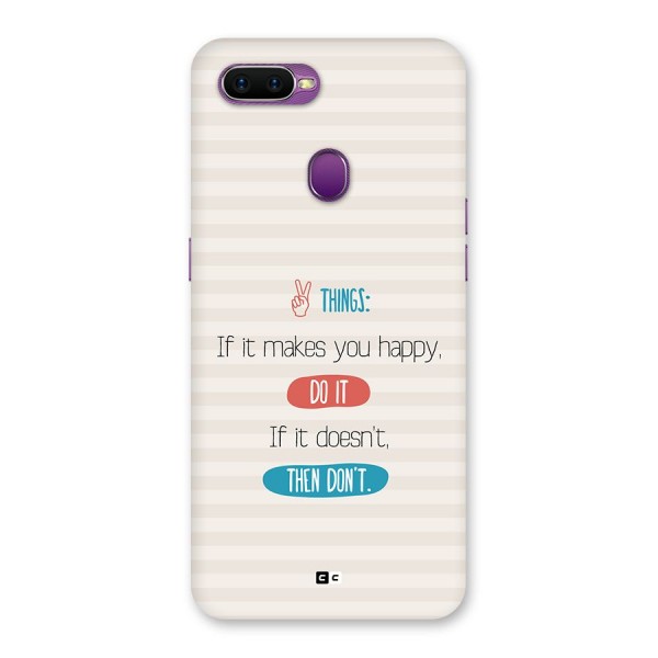 Think Then Back Case for Oppo F9