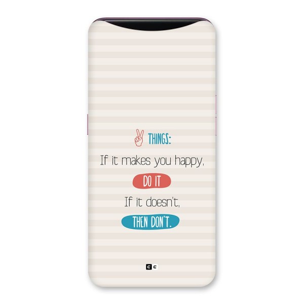 Think Then Back Case for Oppo Find X