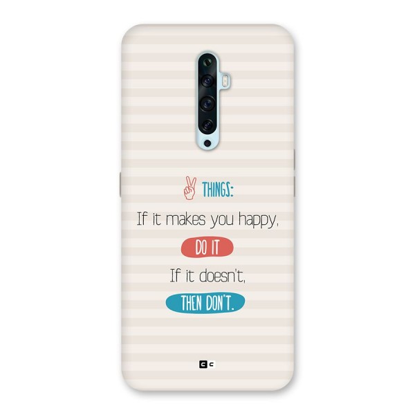 Think Then Back Case for Oppo Reno2 F