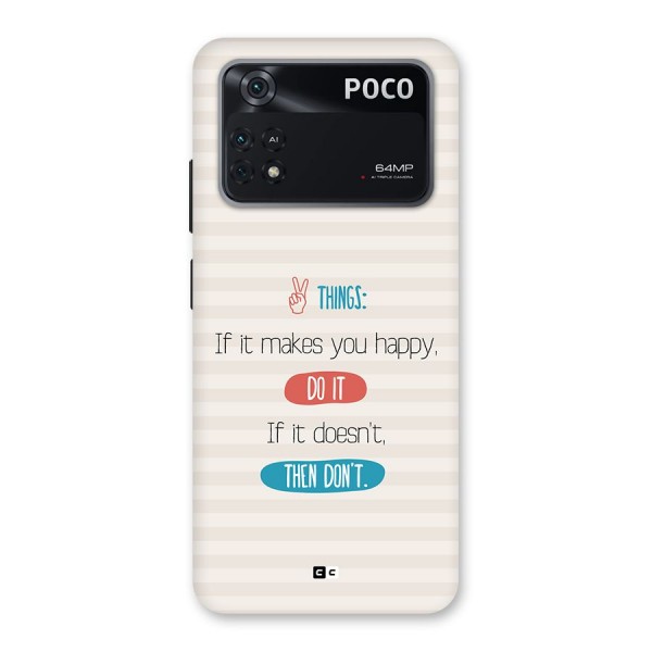 Think Then Back Case for Poco M4 Pro 4G