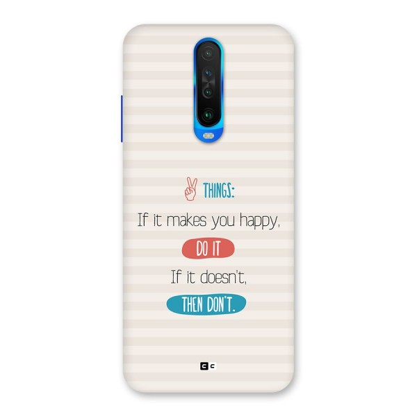 Think Then Back Case for Poco X2
