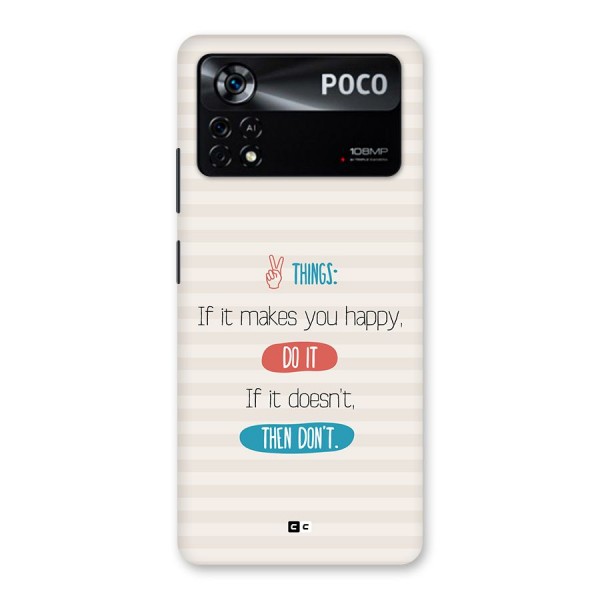 Think Then Back Case for Poco X4 Pro 5G