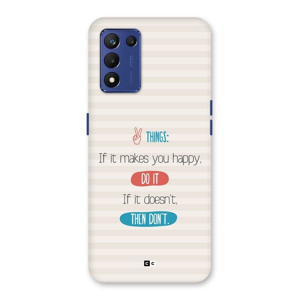 Think Then Back Case for Realme 9 5G Speed