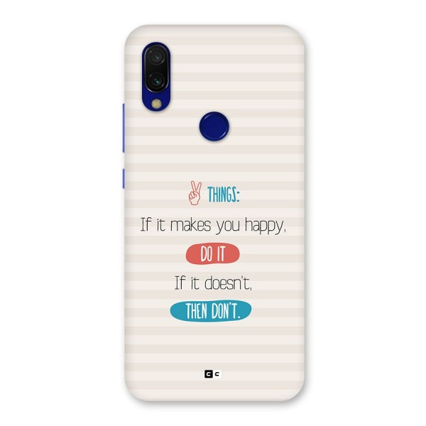 Think Then Back Case for Redmi 7