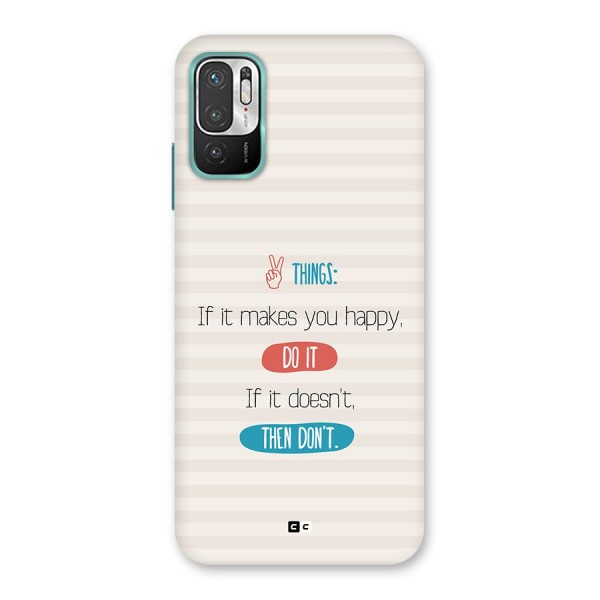 Think Then Back Case for Redmi Note 10T 5G