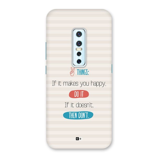 Think Then Back Case for Vivo V17 Pro