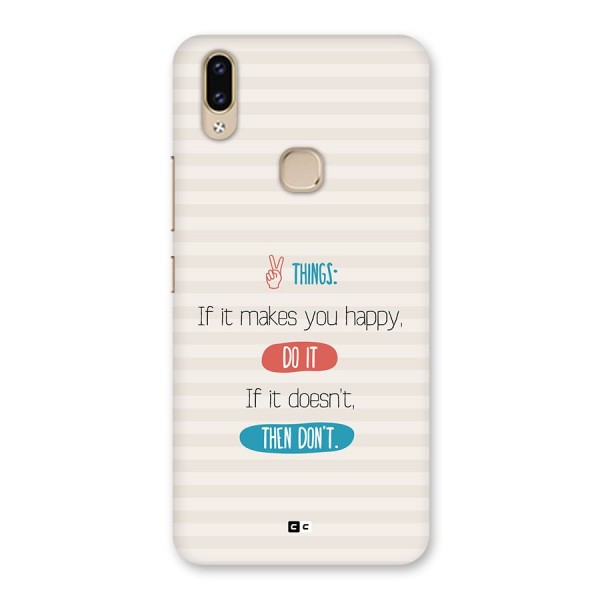 Think Then Back Case for Vivo V9 Youth