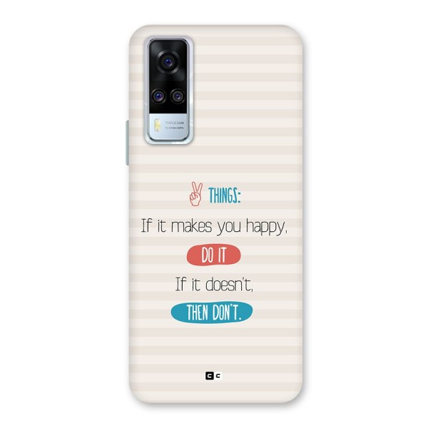 Think Then Back Case for Vivo Y31
