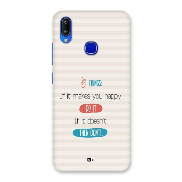 Think Then Back Case for Vivo Y91