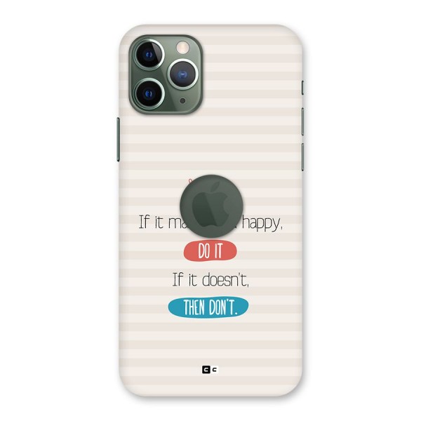 Think Then Back Case for iPhone 11 Pro Logo Cut
