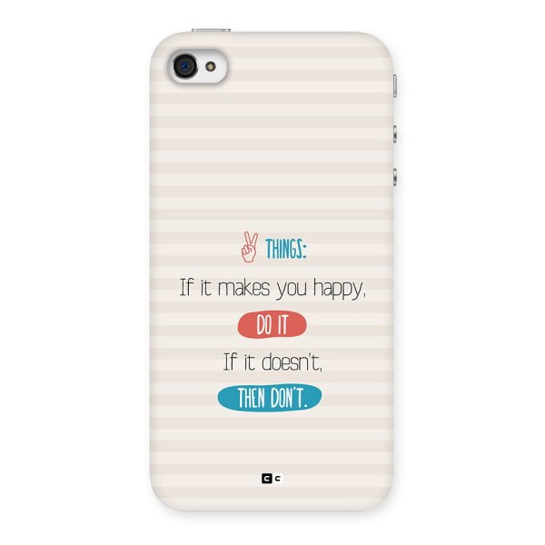 Think Then Back Case for iPhone 4 4s