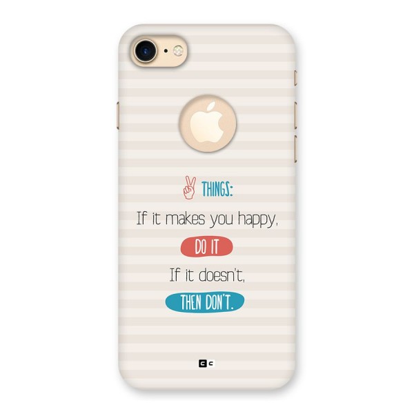 Think Then Back Case for iPhone 7 Logo Cut