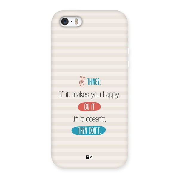 Think Then Back Case for iPhone SE 2016