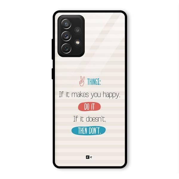 Think Then Glass Back Case for Galaxy A72