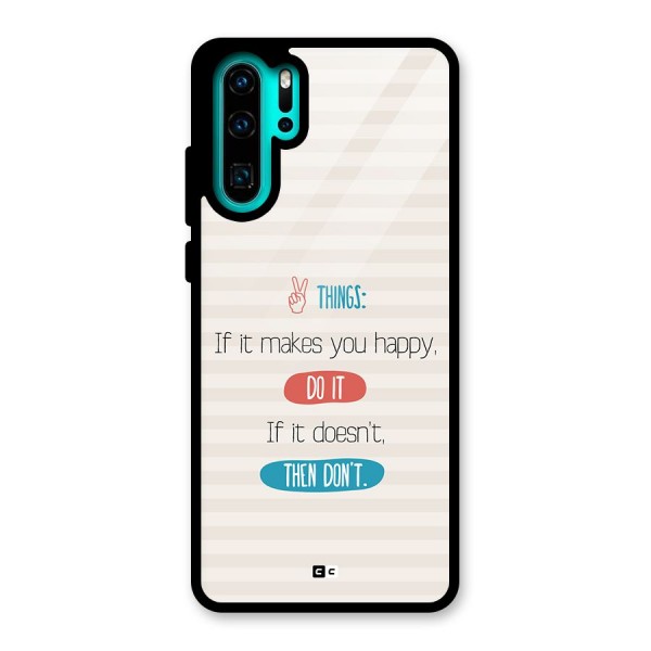 Think Then Glass Back Case for Huawei P30 Pro
