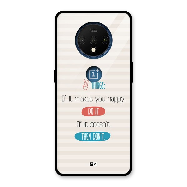 Think Then Glass Back Case for OnePlus 7T