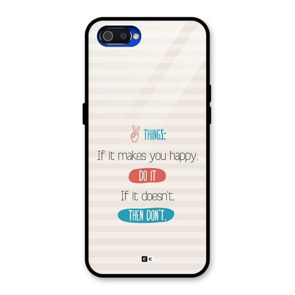 Think Then Glass Back Case for Realme C2