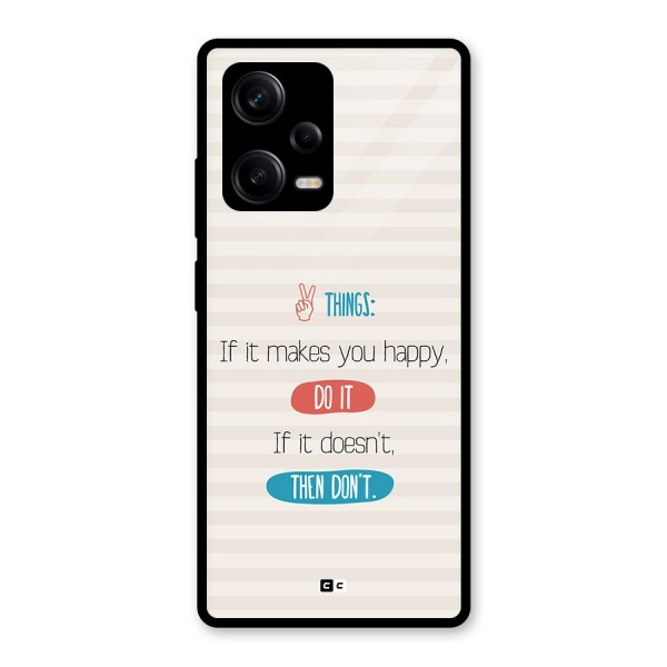Think Then Glass Back Case for Redmi Note 12 Pro