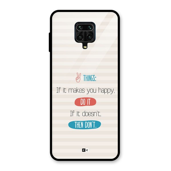 Think Then Glass Back Case for Redmi Note 9 Pro Max