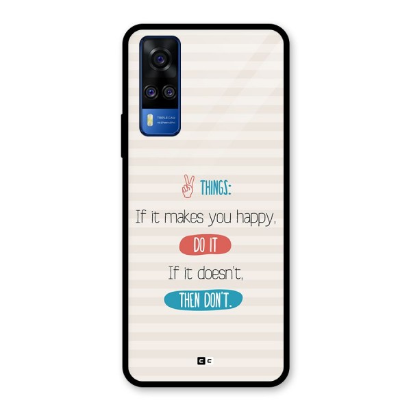 Think Then Glass Back Case for Vivo Y31