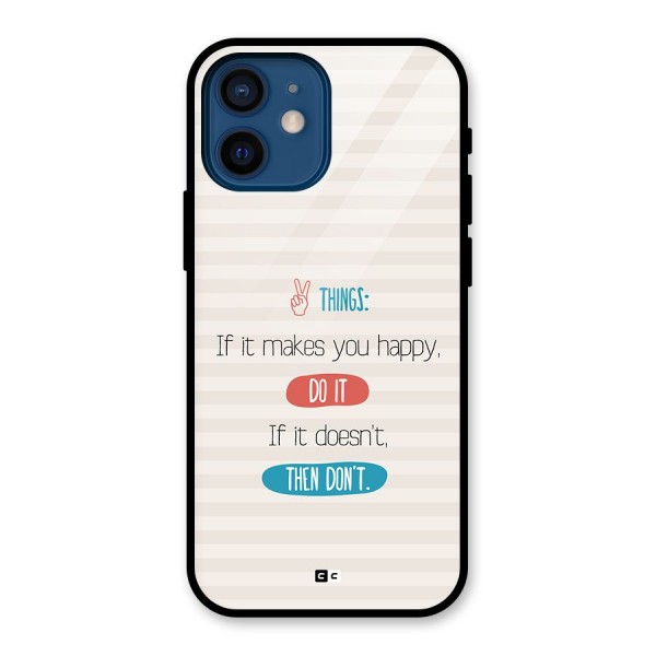 Think Then Glass Back Case for iPhone 12 Mini