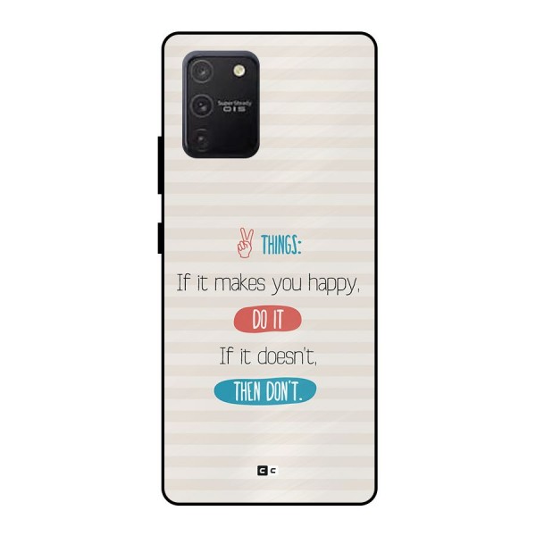 Think Then Metal Back Case for Galaxy S10 Lite